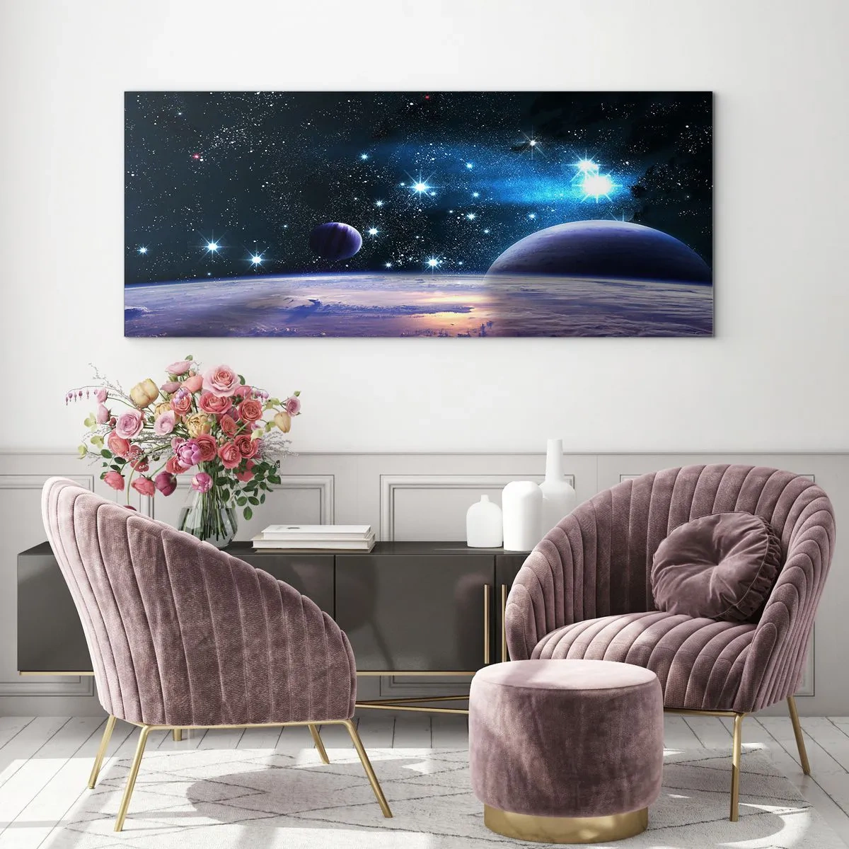 Üveg kép - Még mindig egyedül? - 140x50 cm