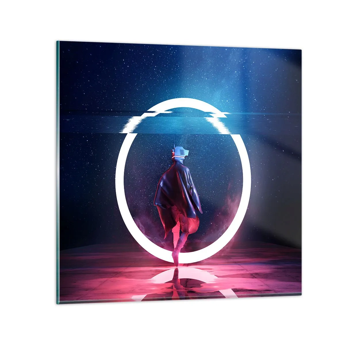 Üveg kép - Világok között - 40x40 cm