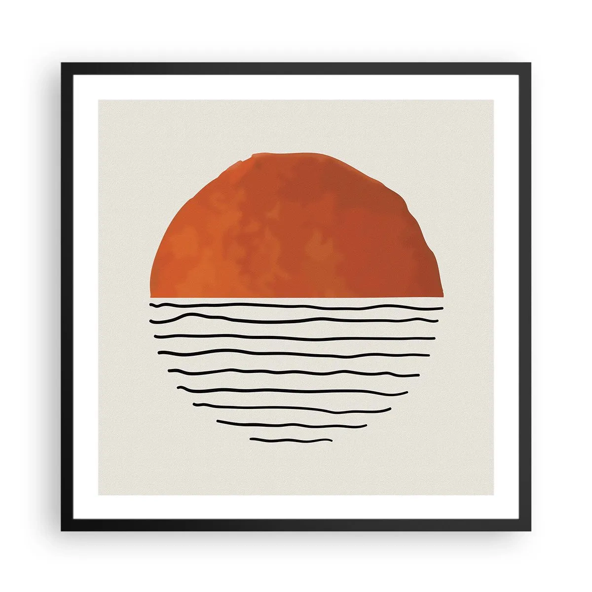 Poszter fehér keretben - Japán hangulatban - 60x60 cm