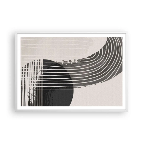 Poszter fekete keretben - Oda és vissza - 100x70 cm