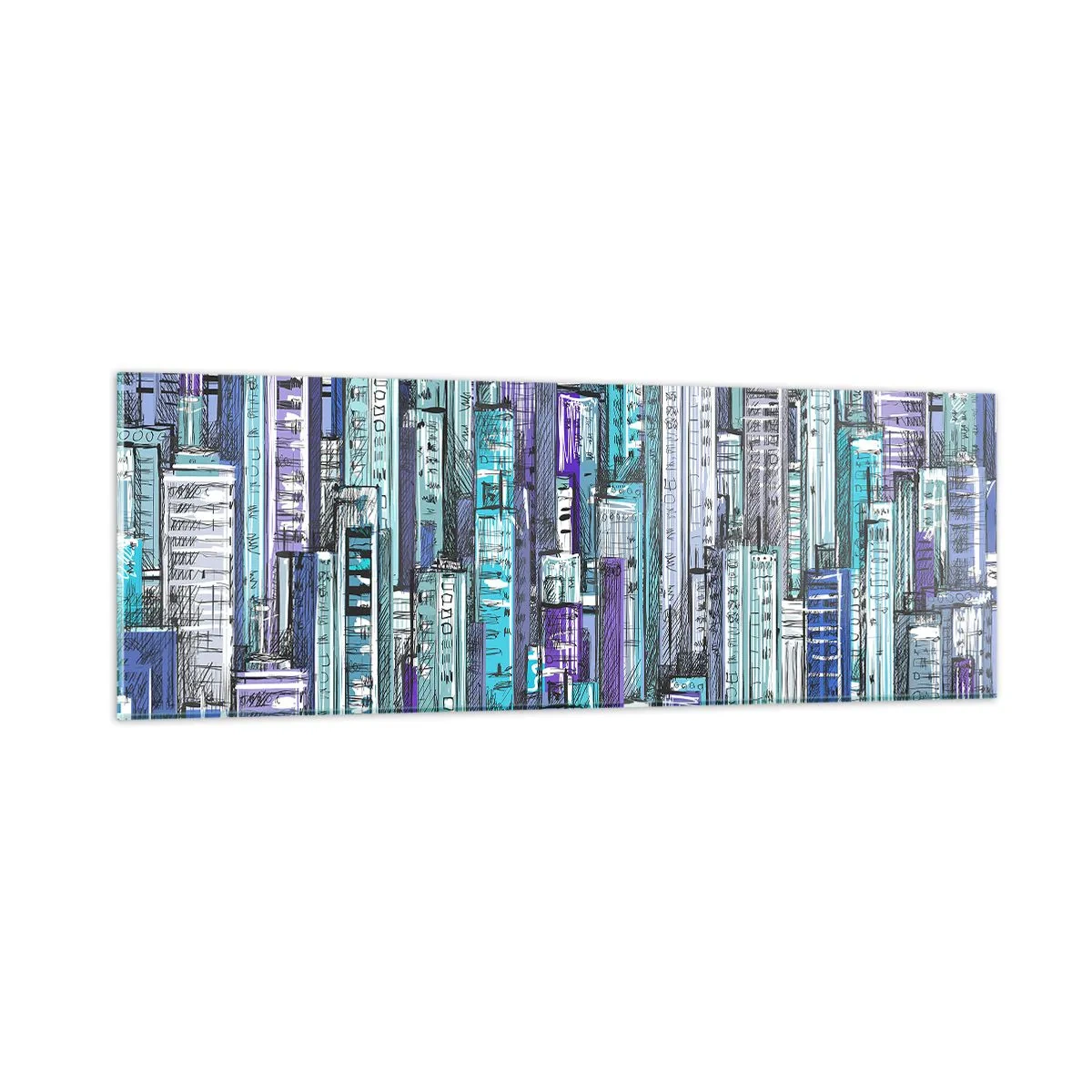 Üveg kép - Kikékült az égtől - 90x30 cm