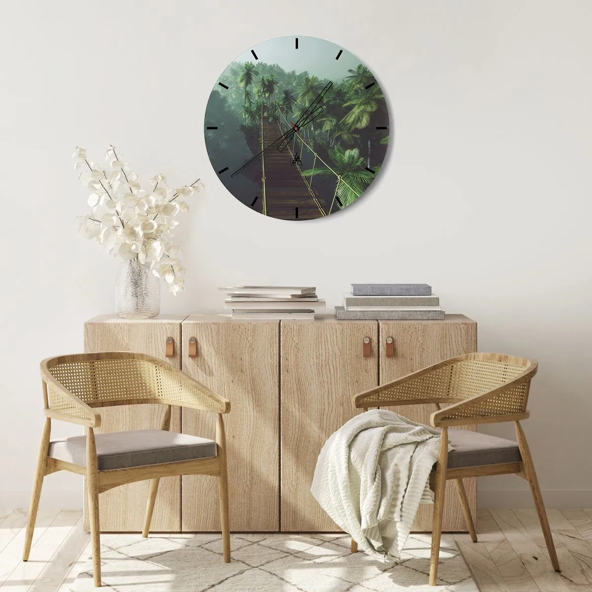 Falióra, Óra - A zöldellő hullámok felett - 40x40 cm