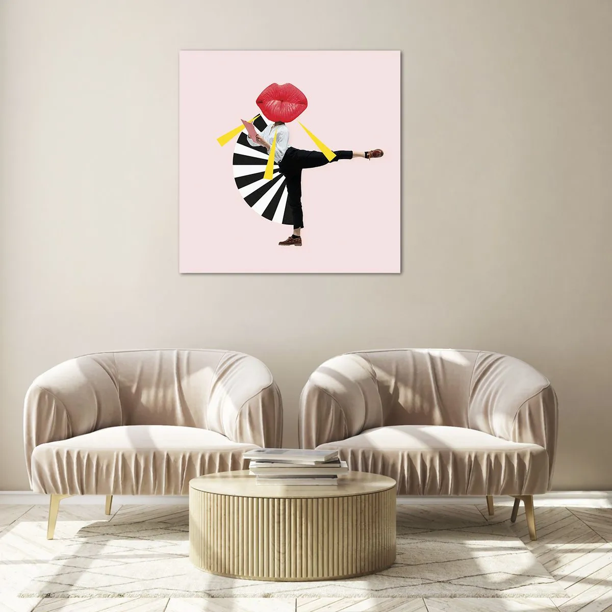 Üveg kép - Szürreális pop art - 50x50 cm