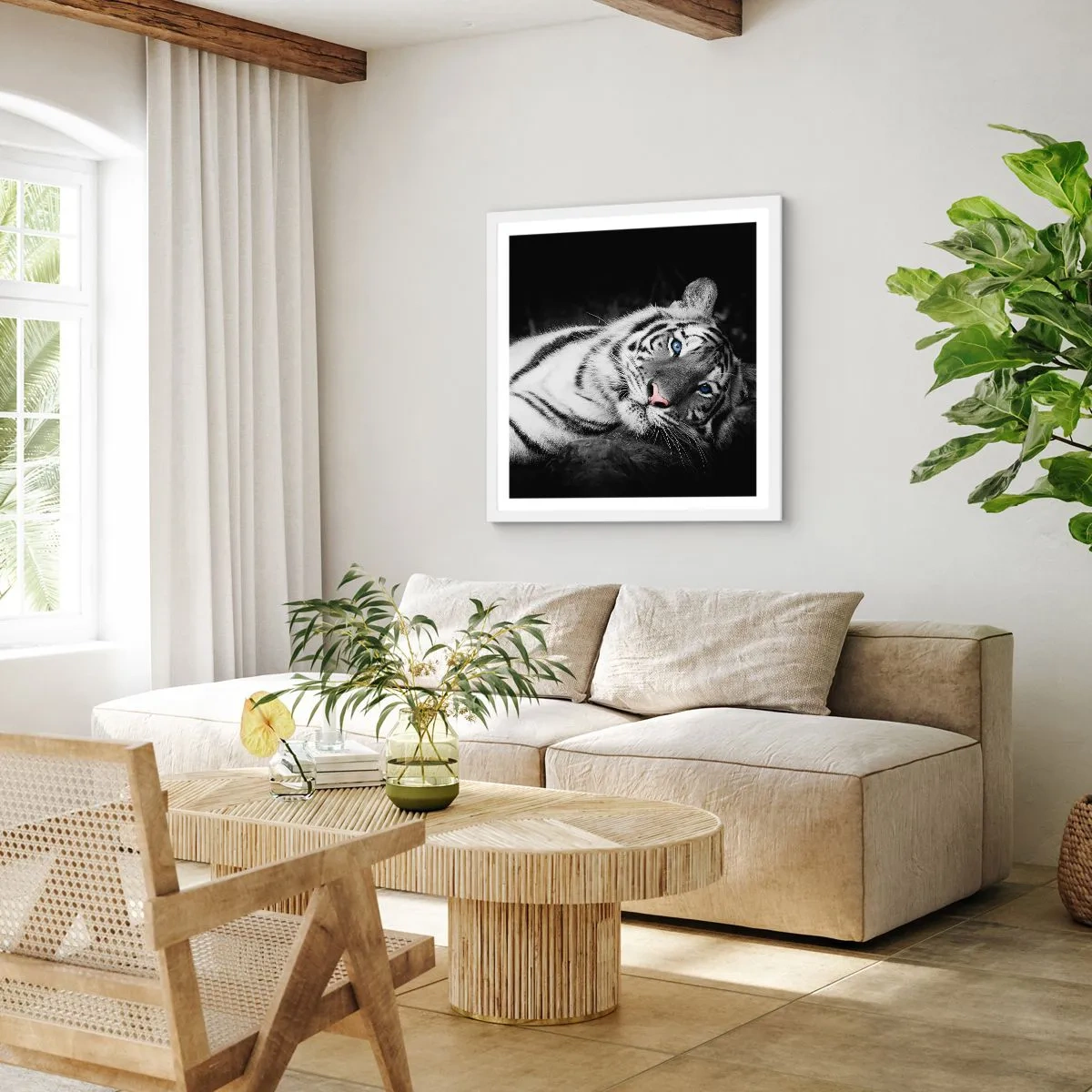 Poszter fekete keretben - Vadság és nyugalom - 40x40 cm