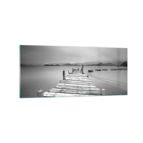 Üveg kép - Hegyeken és tengereken túl - 120x50 cm