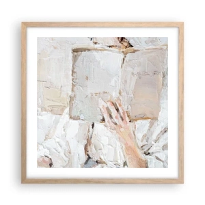 Poszter világos tölgy keretben - Egy másik világban - 50x50 cm