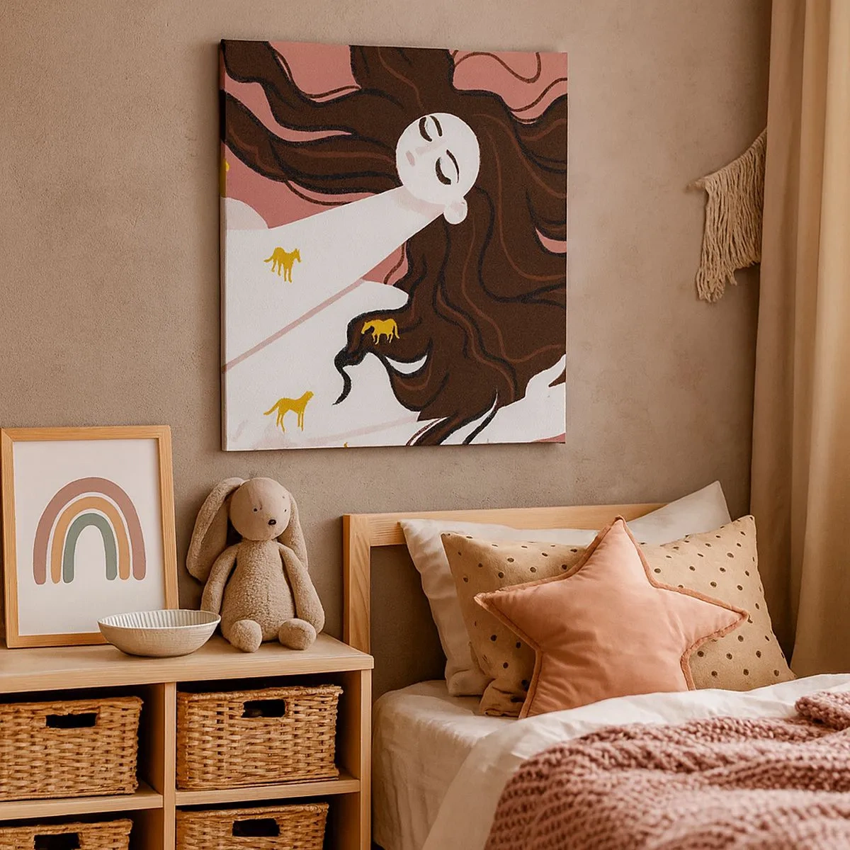 Vászonkép - Álom egy arany lóról - 30x30 cm