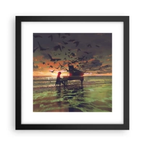 Poszter fehér keretben - Koncert zongorára és a hullámokra - 30x30 cm