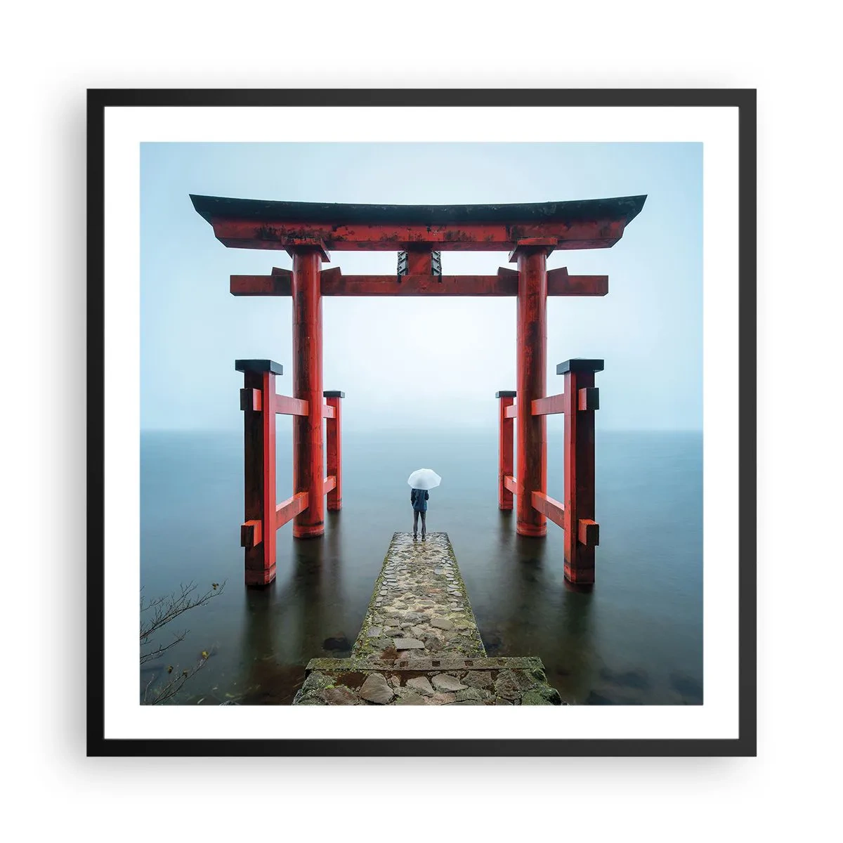 Poszter fehér keretben - Japán álmodozás - 60x60 cm
