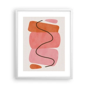 Poszter fekete keretben - Formák szelíd mozgása - 40x50 cm