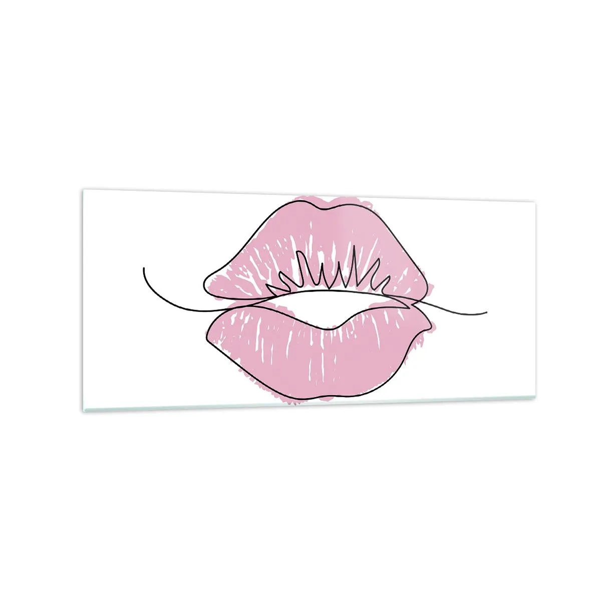 Üveg kép - Készen állsz a csókra? - 120x50 cm