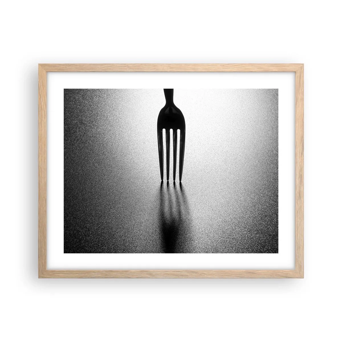 Poszter világos tölgy keretben - Fény és árnyék - 50x40 cm