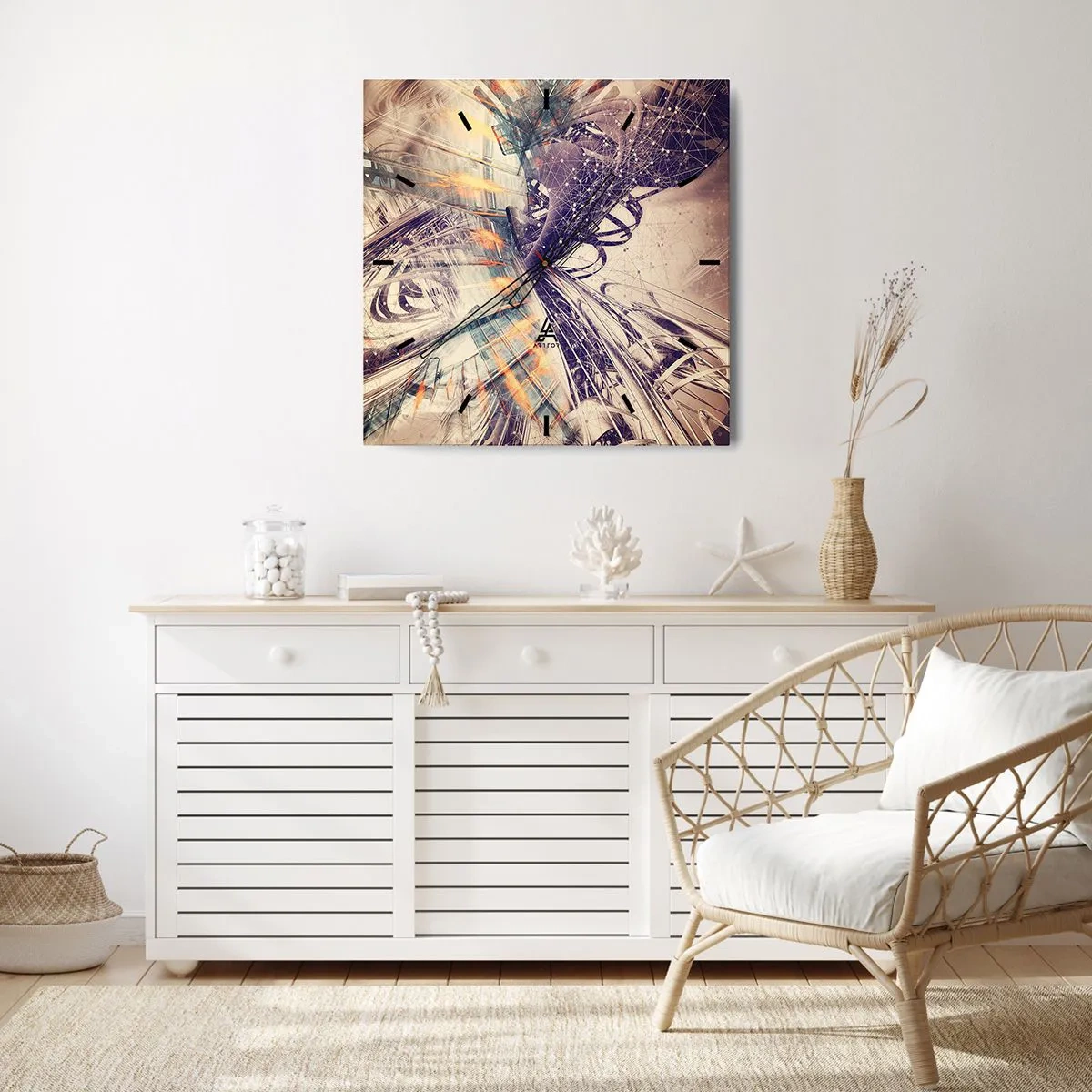 Falióra, Óra - Nagy rohanásban - 30x30 cm