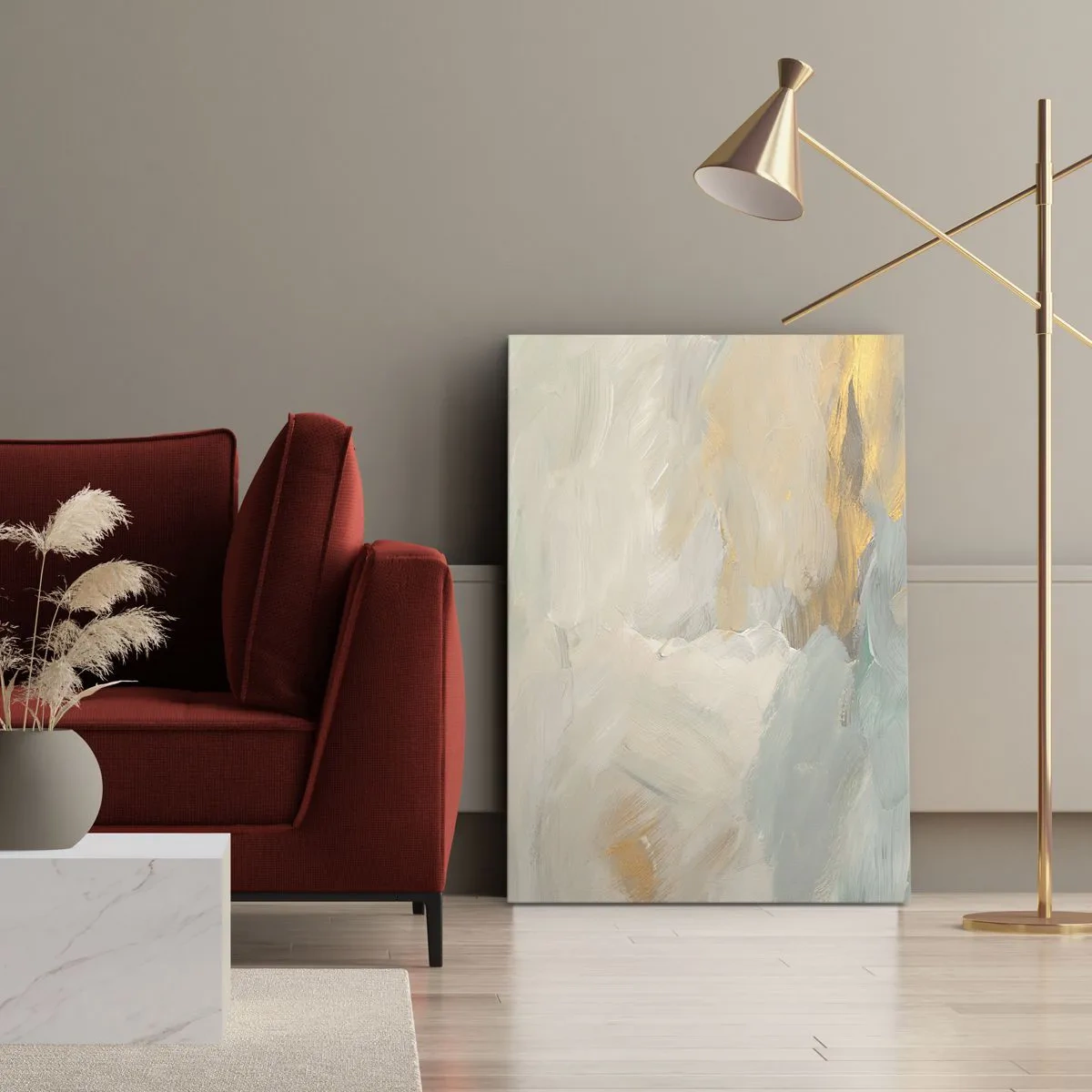 Vászonkép - Absztrakció - a szelídség földje - 55x100 cm