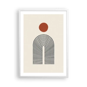 Poszter fekete keretben - Formák és színek vonzalma - 50x70 cm