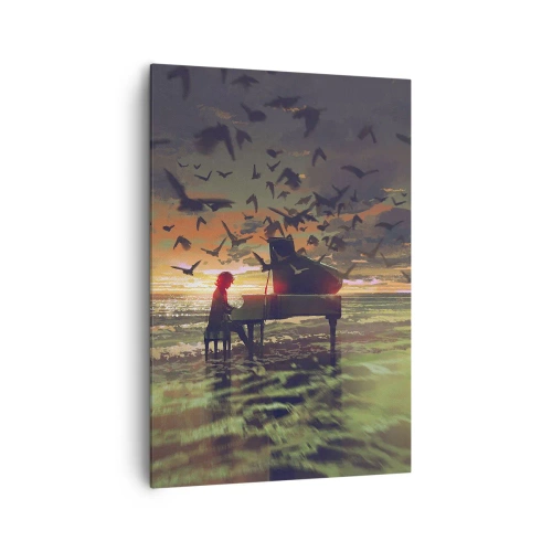 Vászonkép - Koncert zongorára és a hullámokra - 70x100 cm