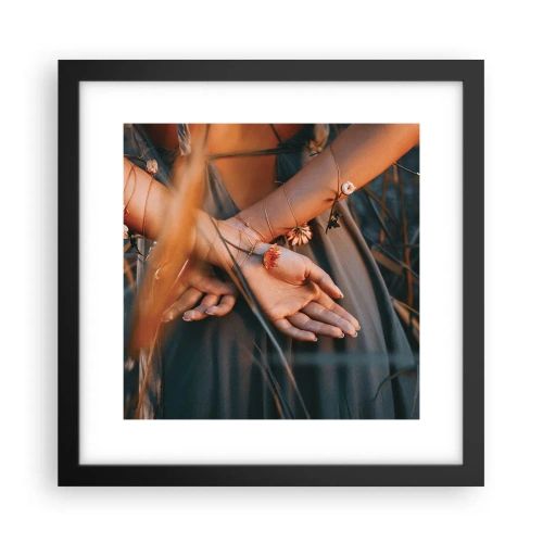 Poszter fehér keretben - Kapcsolatban a természettel - 30x30 cm