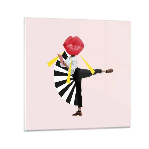 Üveg kép - Szürreális pop art - 30x30 cm