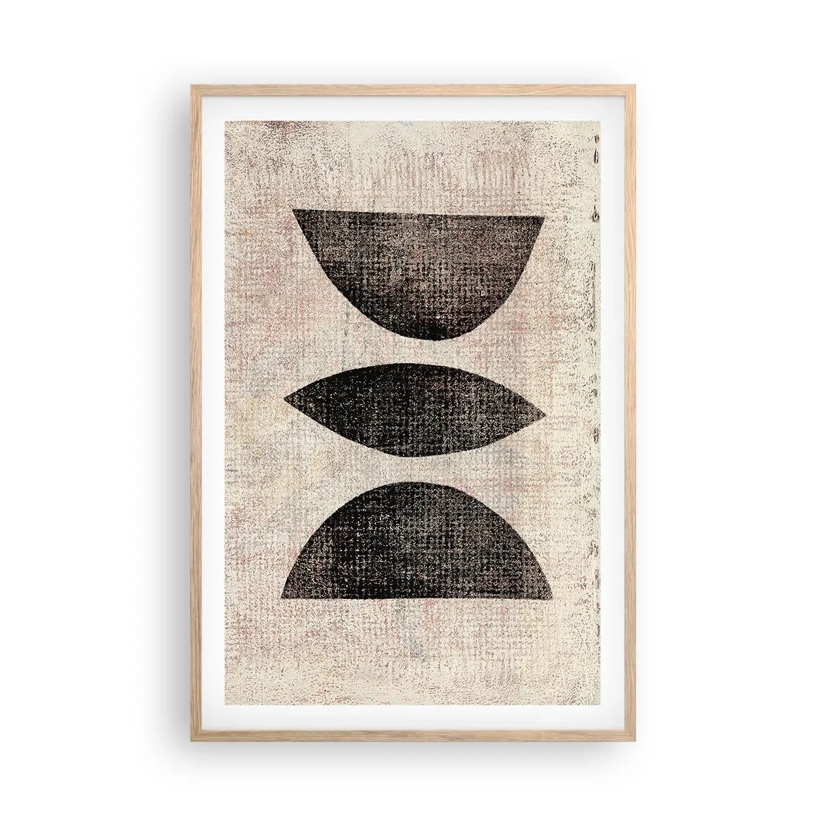 Poszter világos tölgy keretben - Etnikai absztrakció - 61x91 cm