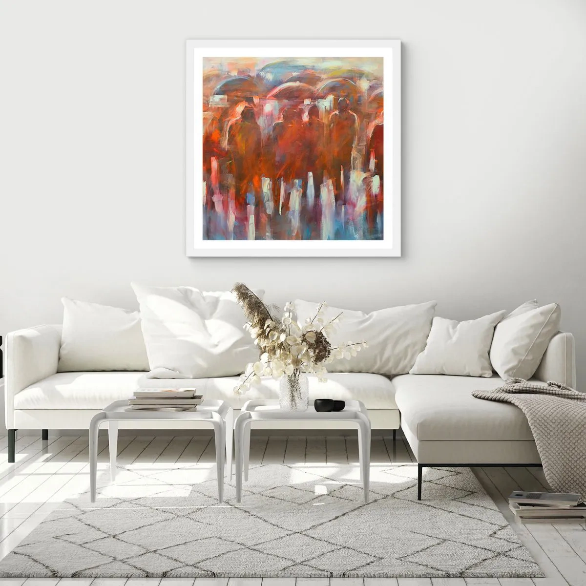 Poszter fekete keretben - Egyenlőek esőben és ködben - 60x60 cm