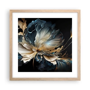 Poszter világos tölgy keretben - Mesebeli páfrányvirág - 40x40 cm