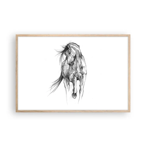 Poszter világos tölgy keretben - Kecses ügetésben - 91x61 cm