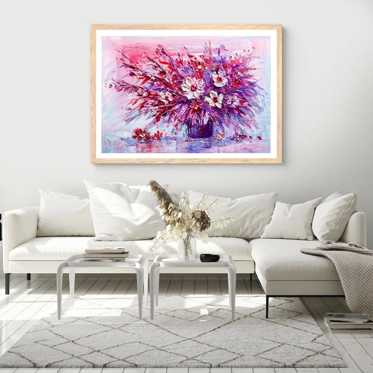 Poszter világos tölgy keretben - Ártatlanság és szenvedély - 70x50 cm