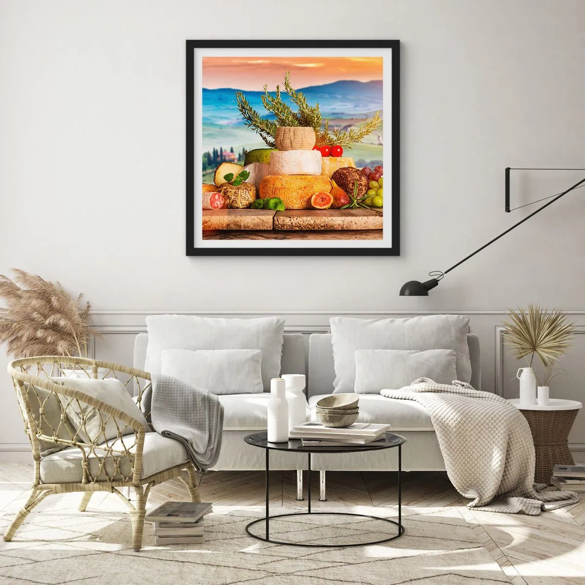 Poszter fehér keretben - Az olasz életöröm - 40x40 cm