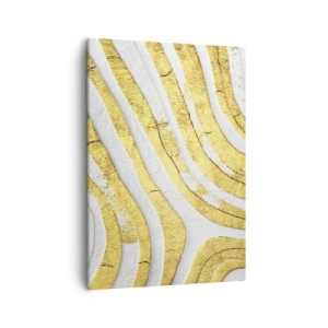 Vászonkép - Kompozíció fehér és arany színben - 50x70 cm