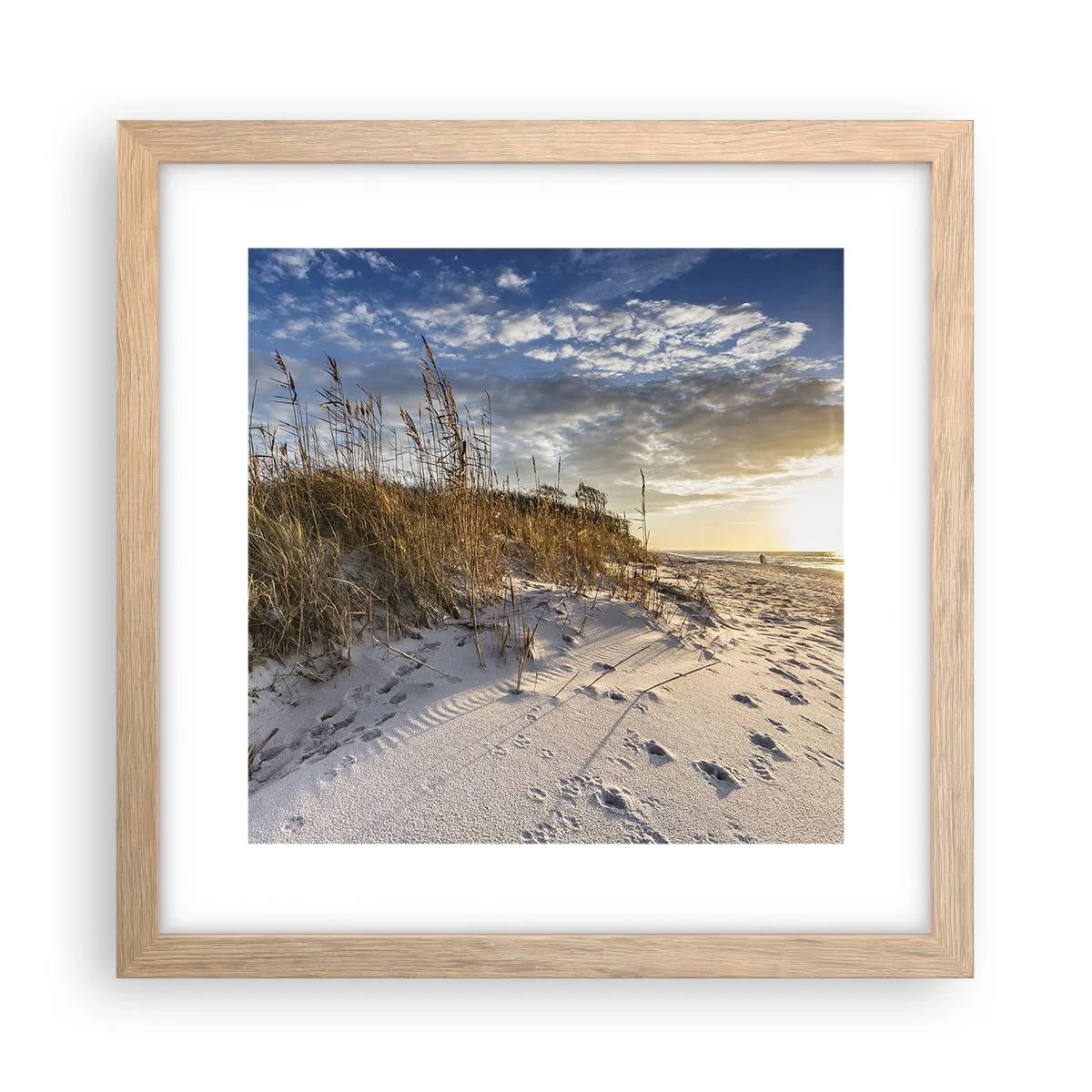 Poszter világos tölgy keretben - Meghívás egy sétára - 30x30 cm