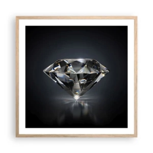 Poszter világos tölgy keretben - Best girls friend - 60x60 cm