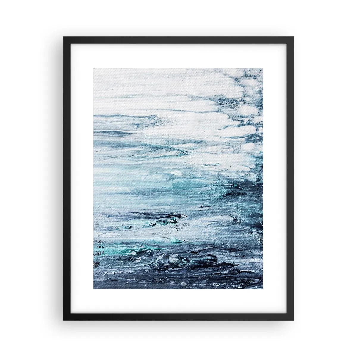 Poszter fehér keretben - Kék jégcsapok - 40x50 cm