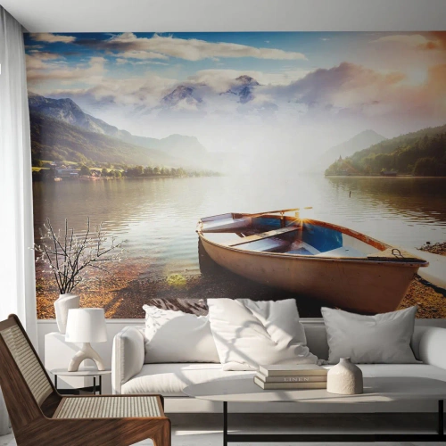Fotótapéta Standard Eco - Nagy és tiszta víz felett - Tájkép, Tó, Hegyek - 500x350 cm