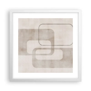 Poszter fekete keretben - Geometrikus fúga - 40x40 cm