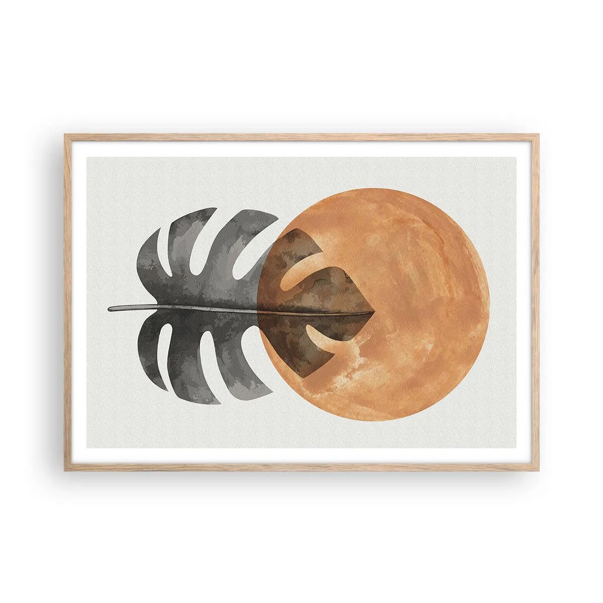 Poszter világos tölgy keretben - Mindig a nap - 100x70 cm