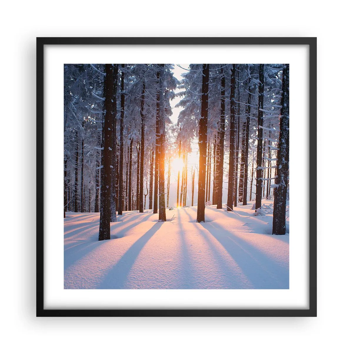 Poszter fehér keretben - Egyértelműen fekete-fehéren - 50x50 cm