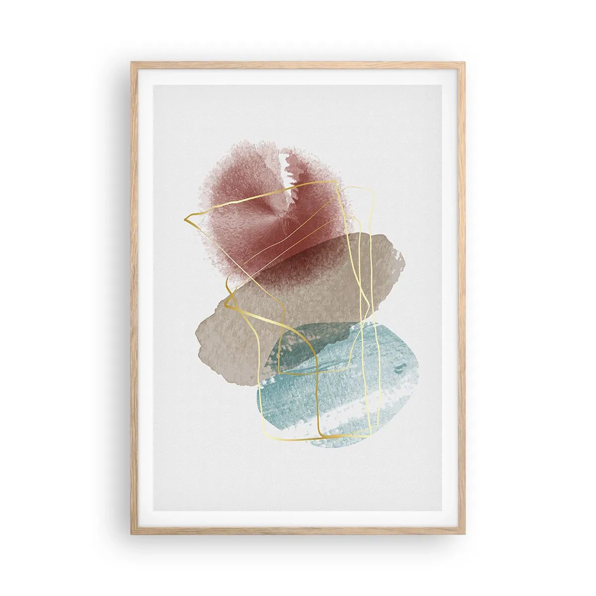 Poszter világos tölgy keretben - Az űr koralljai - 70x100 cm