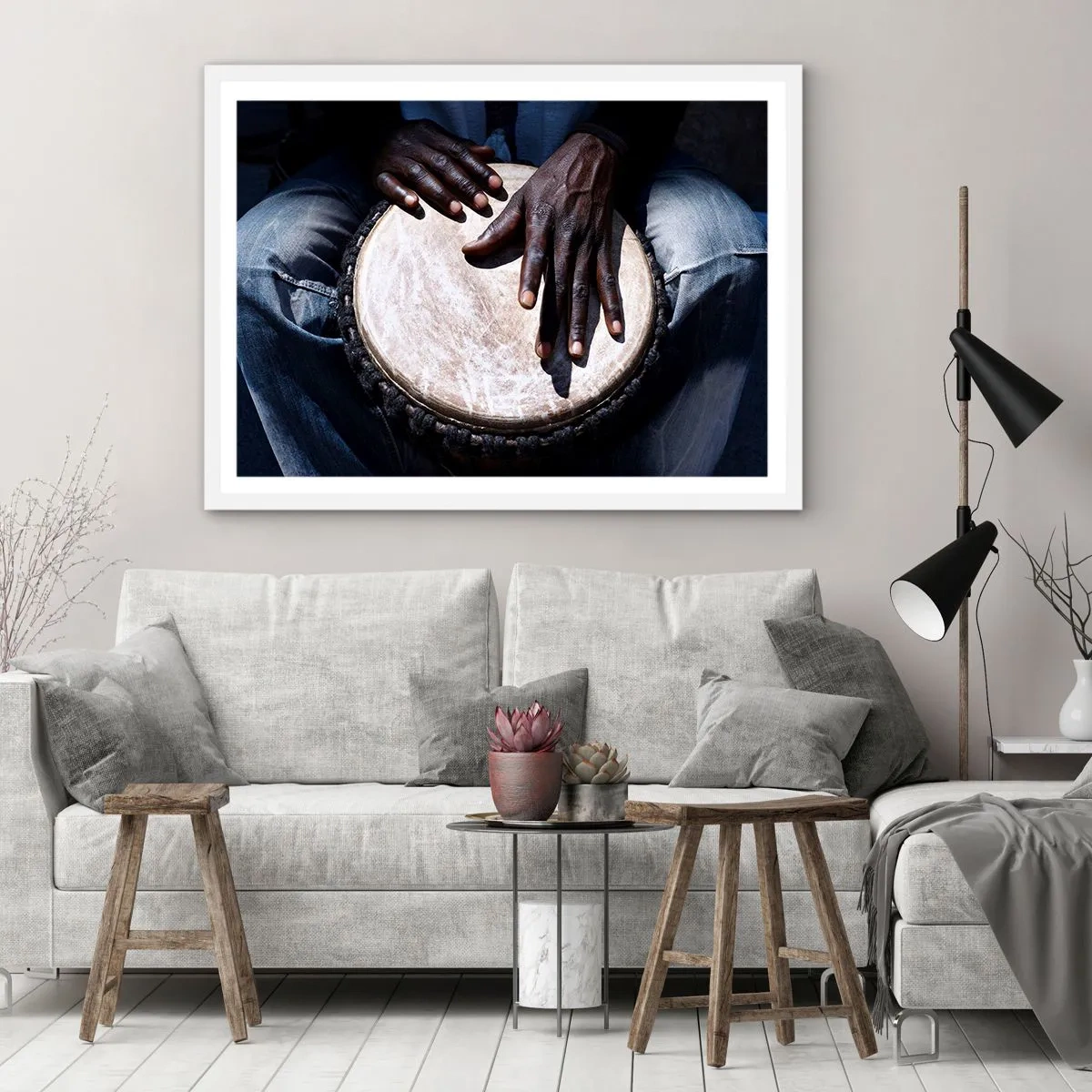 Poszter fekete keretben - Élj a saját ritmusodban - 100x70 cm