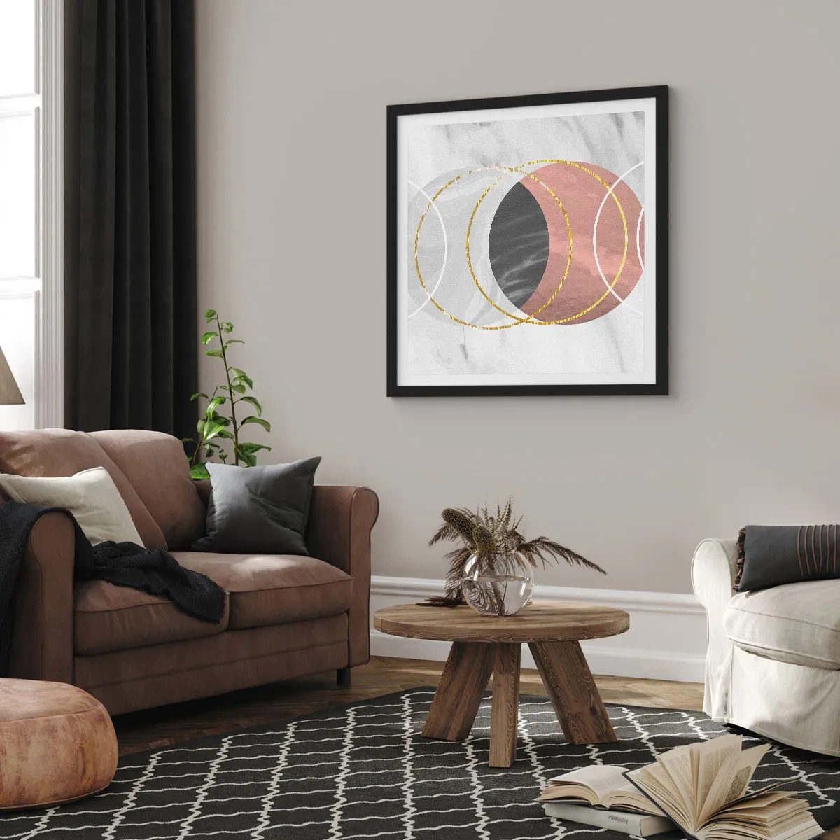 Poszter fehér keretben - A szférák zenéje - 50x50 cm