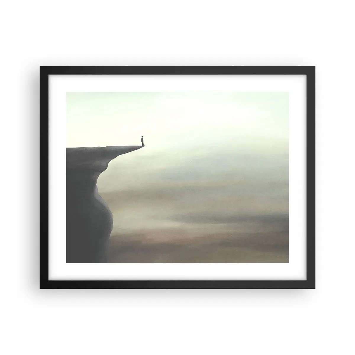 Poszter fehér keretben - Természetesen felfelé! - 50x40 cm