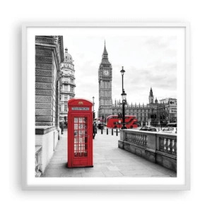 Poszter fekete keretben - London, kétségtelenül - 60x60 cm