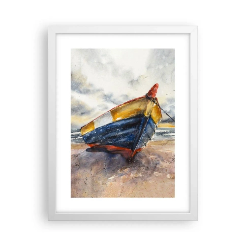 Poszter fekete keretben - Pihenés a parton - 30x40 cm