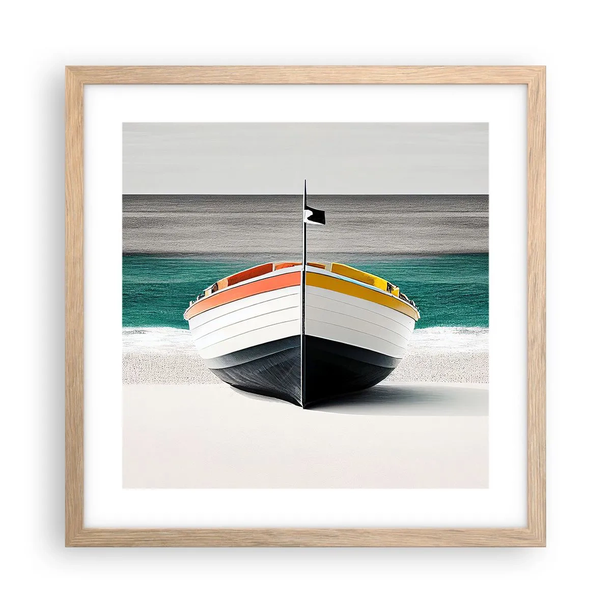 Poszter világos tölgy keretben - A maga helyén - 40x40 cm