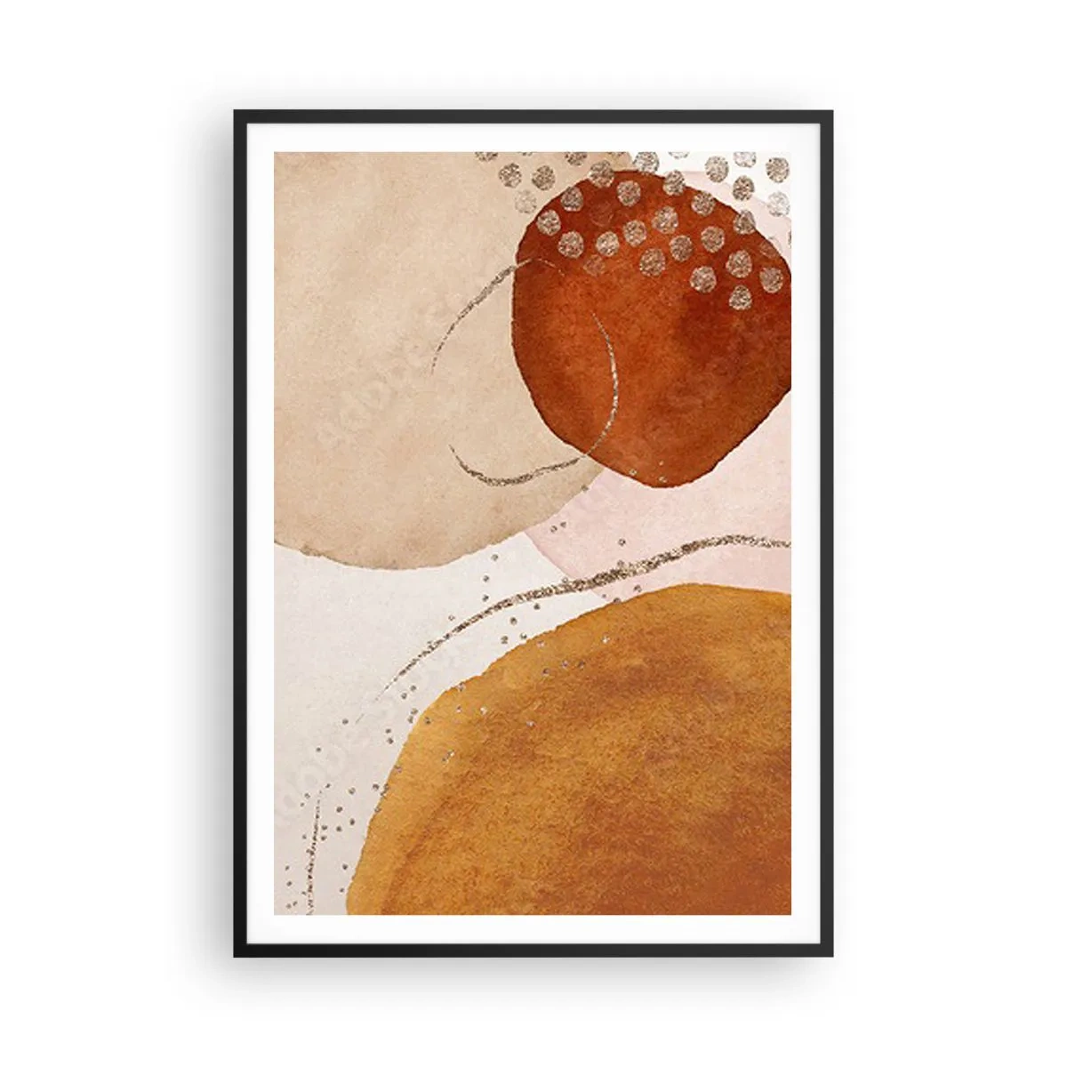 Poszter fehér keretben - Gömbölyűség és mozgás - 70x100 cm