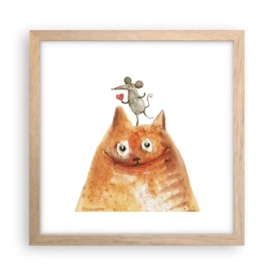 Poszter világos tölgy keretben - A szerelem paradoxonjai - 30x30 cm