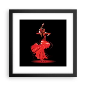 Poszter fehér keretben - A flamenco tüzes szelleme - 30x30 cm