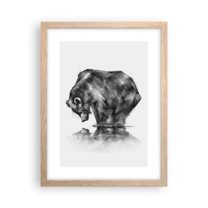 Poszter világos tölgy keretben - Jó látni rokont - 30x40 cm