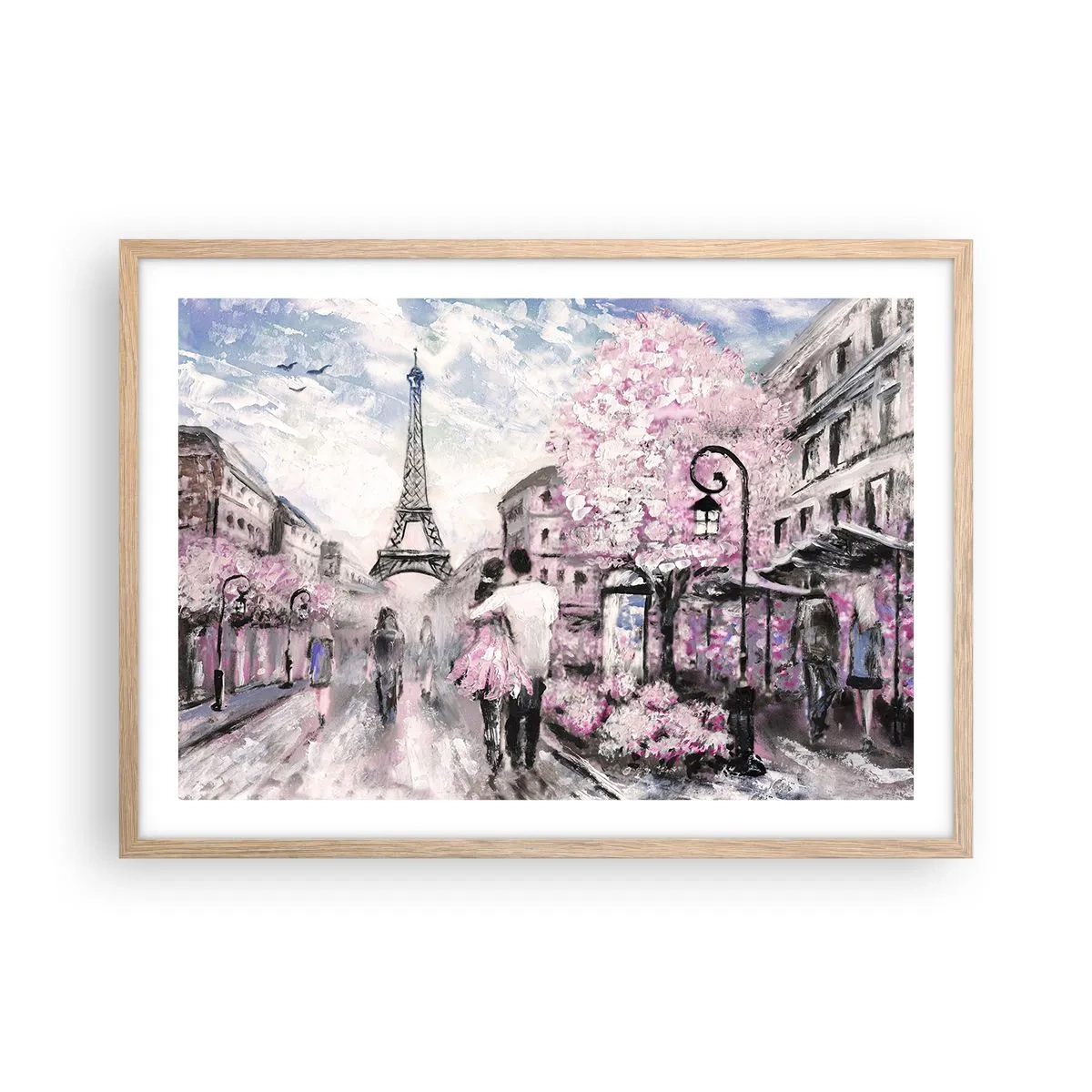 Poszter világos tölgy keretben - Ha szerelmesnek lenni, akkor a... - 70x50 cm