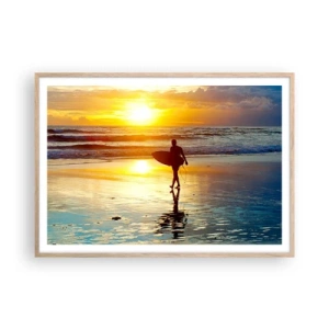 Poszter világos tölgy keretben - A harcos visszatérése - 100x70 cm