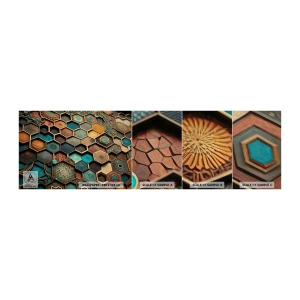 Fotótapéta Minta Premium Canvas - Arab ornamentika - egy variáció - Kocka, Mozaik, Minta - 100x30 cm